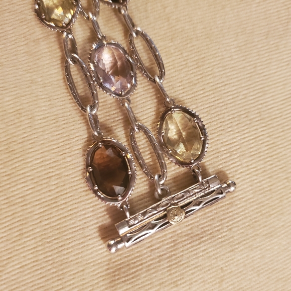 Tacori Oval Color Medley 3 Strand Bracelet with Matching Earrings - Picture 2 of 5